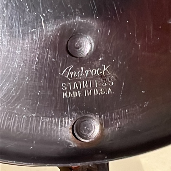 Vintage Art Deco Androck Stainless Ladle USA Brown Bakelite Bullet Handle 11.25" - Picture 3 of 16